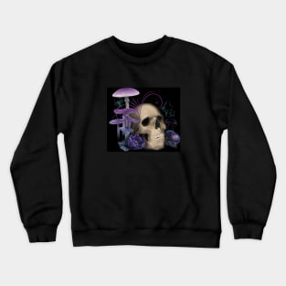 Purple Mushroom Skull Crewneck Sweatshirt
